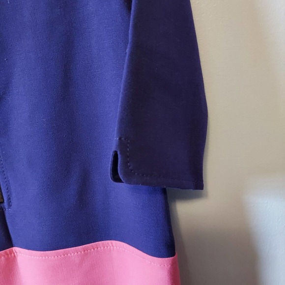 Loft Color Block Dress Purple Pink Size 8 Spring Shift Dress Large - Picture 4 of 7